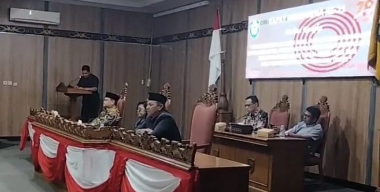 FOTO : DPRD/MATA KALTENG - Penyampaian hasil rapat badan anggaran DPRD Kotim dan Pemda Kotim, Selasa 29 Agustus 2023 malam.