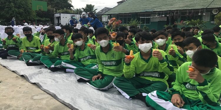 FOTO: DOK/MATA KALTENG - Sejumlah pelajar di SMP Muhammadiyah SampitTA Kwcoding=