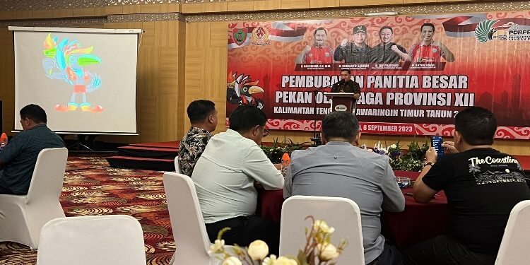 FOTO: IST/MATAKALTENG - Bupati Kotim Halikinnor saat menghadiri kegiatan pembubaran panitia Porprov XII Kalteng, Rabu 6 September 2023.
