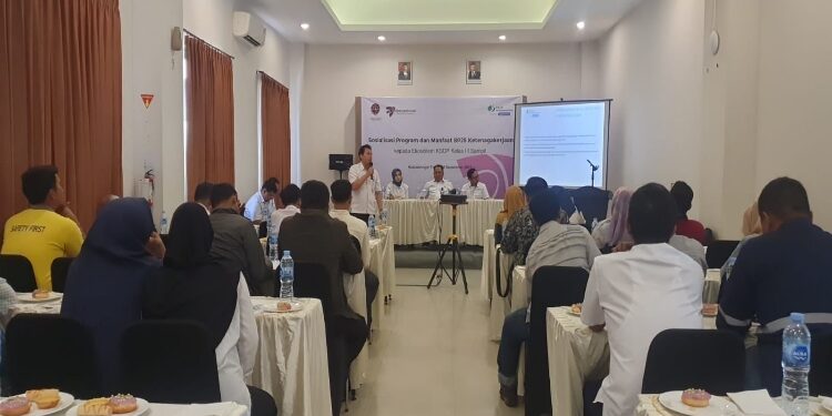 FOTO: DIAN/MATA KALTENG - Sosialisasi BPJS Ketenagakaejraan kepada KSOP, 20 September 2023.