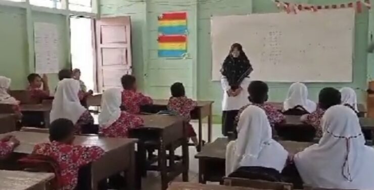 FOTO : DISDIK/MATA KALTENG - Kegiatan belajar SDN 1 Buana Mustika belum lama ini.