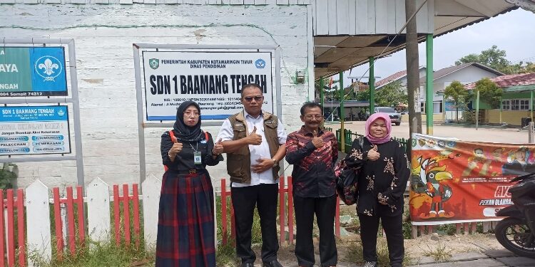 FOTO: DIAN/MATA KALTENG - Sosialisasi program ayo kembali ke sekolah di SDN 1 Baamang Tengah, 19 Oktober 2023.