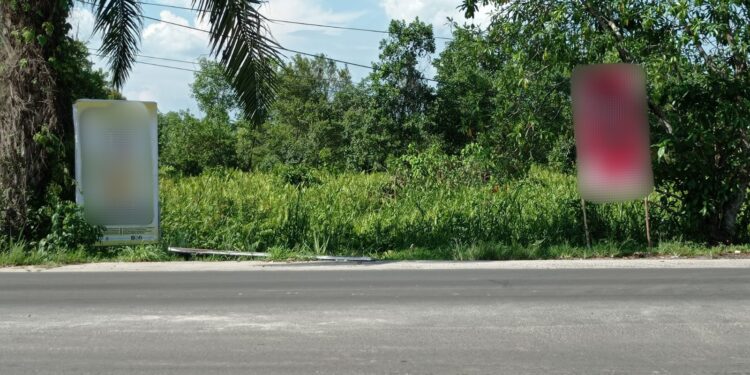 FOTO : DEVIANA/MATAKALTENG - Salah satu alat peraga sosialisasi bacaleg di Sampit.
