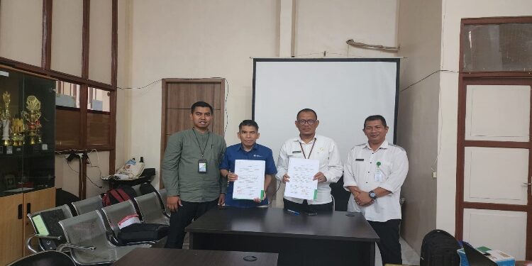 FOTO: BPJS/MATA KALTENG - Penandatanganan kerjasama BPJS Ketenagakerjaan bersama Dinas Kesehatan Kabupaten Seruyan.