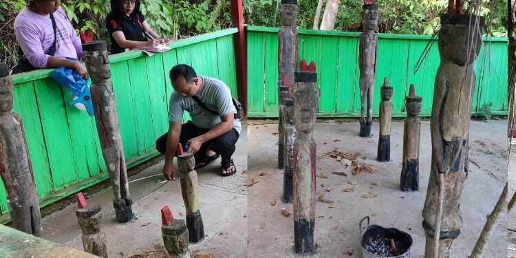 FOTO: MATAKALTENG - Pendataan Objek Diduga Cagar Budaya (ODCB) oleh Dinas Kebudayaan dan Pariwisata Provinsi Kalimantan Tengah.