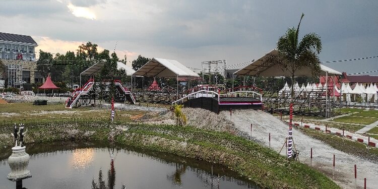 FOTO: VI/MATAKALTENG - Peninjauan sirkuit balap sepeda UCI MTB Eliminator World Championship 2023.