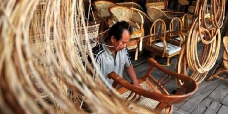 FOTO: MATAKALTENG - Ilustrasi Anyaman Rotan.