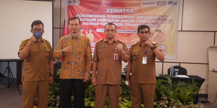 FOTO: VI/MATAKALTENG - Kegiatan Penyelesaian Implementasi Penyesuaian Penetapan Angka Kredit Integrasi Jabatan Fungsional Pranata Hubungan Masyarakat (Humas) melalui Sistem Informasi Manajemen Pranata Humas yang Profesional dan Inovatif (Simphoni).