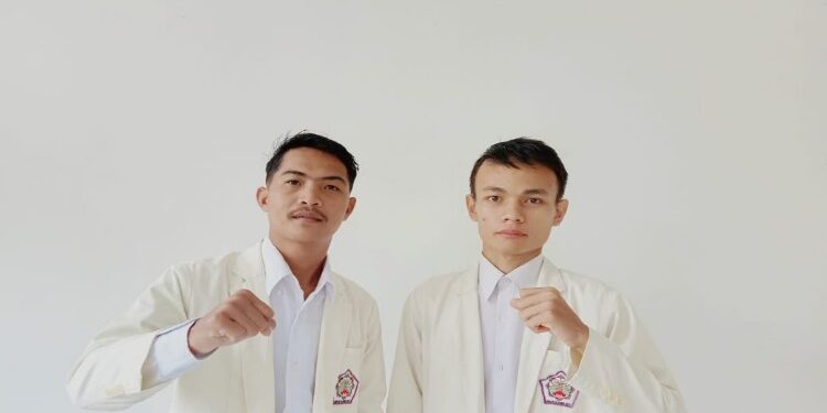 FOTO: MATAKALTENG - Pasangan Calon Gubernur dan Calon Wakil Gubernur Badan Eksekutif Mahasiswa (BEM) Fakultas Dharma Acarya Institut Agama Hindu Negeri Tampung Penyang (IAHN-TP) Palangka Raya dengan nomor urut 01, atas nama Alki Saputra (Pendidikan Agama Hindu) dan Okta Priantono (Pendidikan Seni dan Keagamaan).