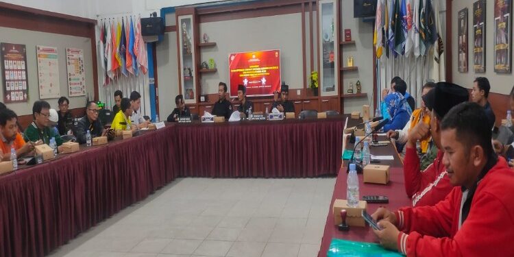 FOTO : DEVIANA/MATAKALTENG - Kegiatan sosialisasi sistem informasi kampanye dan dana kampanye, Rabu 15 November 2023.