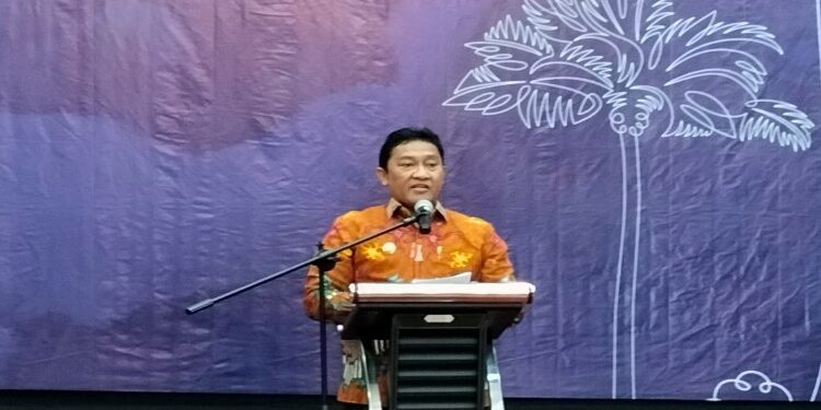 FOTO: MATAKALTENG - Wakil Gubernur (Wagub) Kalteng, H Edy Pratowo, pada saat membuka Rapat Koordinasi (Rakor) Dana Bagi Hasil (DBH) Sawit Tahun 2023.