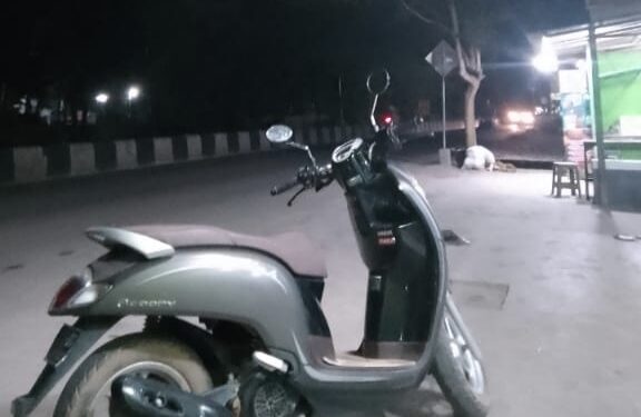 FOTO: IST/MATA KALTENG- Motor korban yang berhasil diraib oleh maling sewaktu berkunjung di Vino club Sampit.