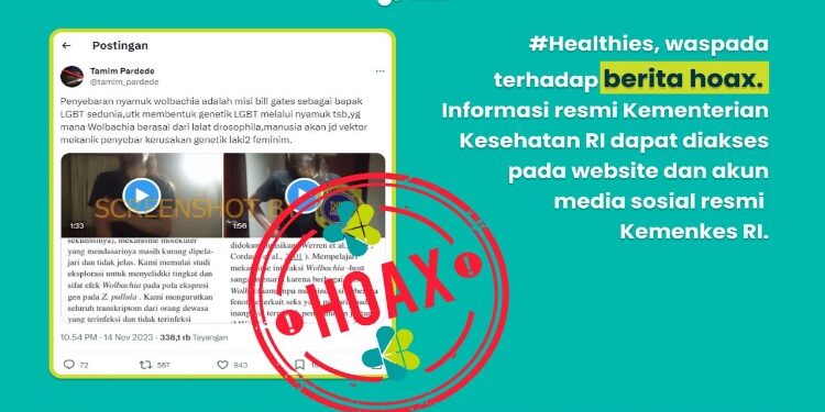 FOTO: IST/MATA KALTENG - Berita hoaks penyebaran nyamuk wokbachia sebabkan kerusakan genetik.