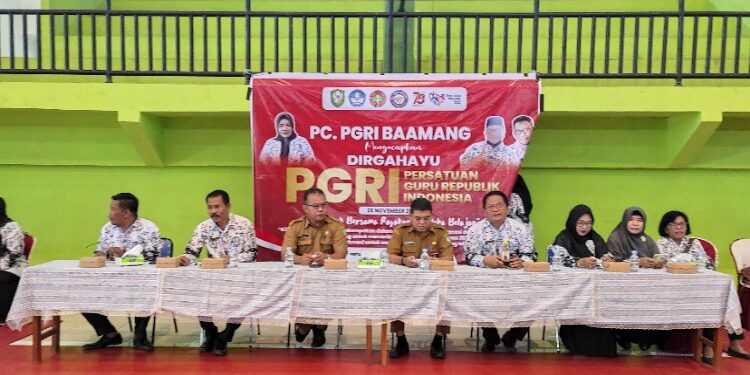 FOTO: DISDIK/MATA KALTENG - Peringatan hari guru nasional oleh PC PGRI Kecamatan Baamang, 20 November 2023.