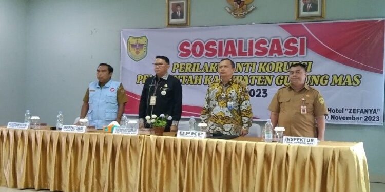 FOTO: MATAKALTENG - Sosialisasi Perilaku Antikorupsi Pemerintah Kabupaten Gunung Mas Tahun 2023.