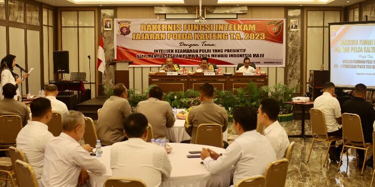 FOTO: MATAKALTENG - Rakernis fungsi Intelkam, di Loca Hotel, Palangka Raya.