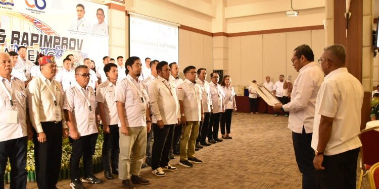 FOTO: MATAKALTENG - Pengukuhan Pengurus Kadin Kalteng Periode 2021-2026.