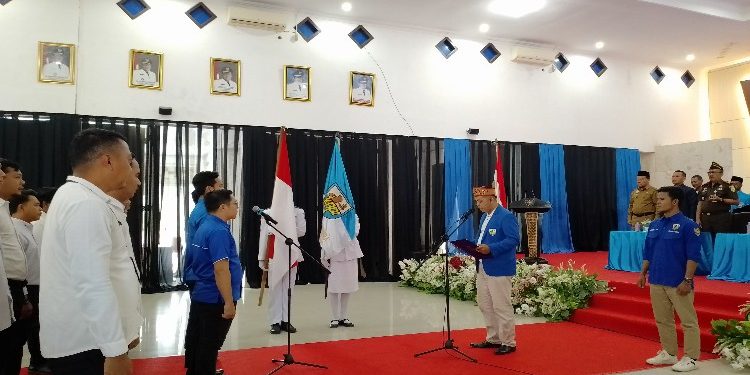 FOTO : AKH/MATAKALTENG - Pelantikan dan pengukuhan DPD KNPI Kabupaten Sukamara periode 2023-2026.