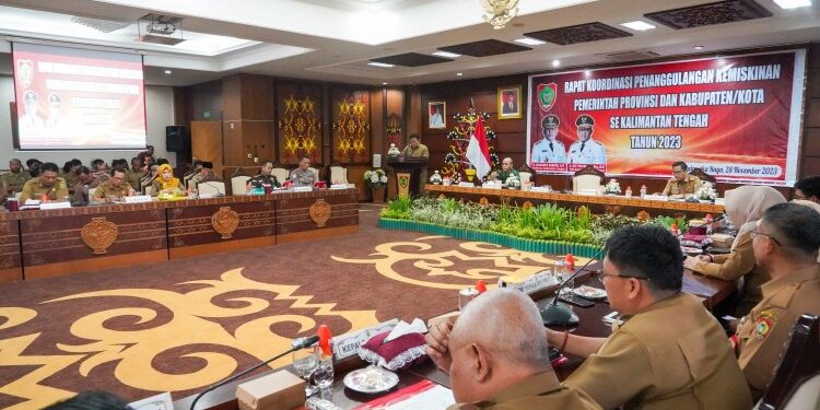 FOTO: VI/MATAKALTENG - Rapat Koordinasi Penanggulangan Kemiskinan Pemerintah Provinsi dan Kabupaten/Kota se-Kalteng Tahun 2023.