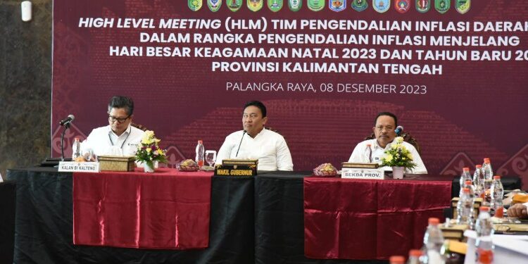 FOTO: MATAKALTENG - Tim Pengendali Inflasi Daerah (TPID) Kalteng bersama BI Kalteng gelar High Level Meeting.