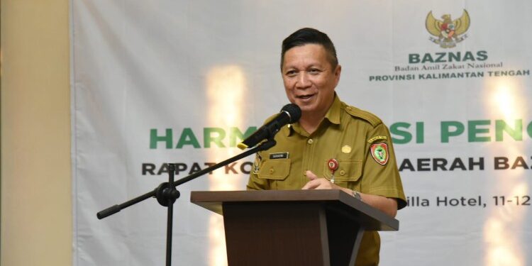 FOTO: MATAKALTENG - Sahli KSDM Wakili Gubernur Buka Rakorda BAZNAS Se-Kalteng Tahun 2023.