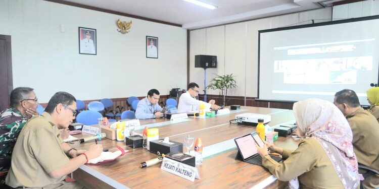 FOTO: MATAKALTENG - Rapat Koordinasi (Rakor) Inflasi bersama Kementerian Dalam Negeri (Kemendagri) secara virtual.