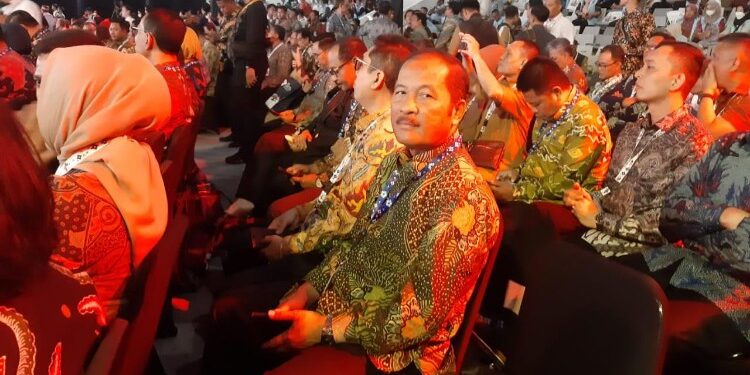 FOTO: MATAKALTENG - Inspektur Daerah Kalteng saat menghadiri acara puncak peringatan HAKORDIA 2023.