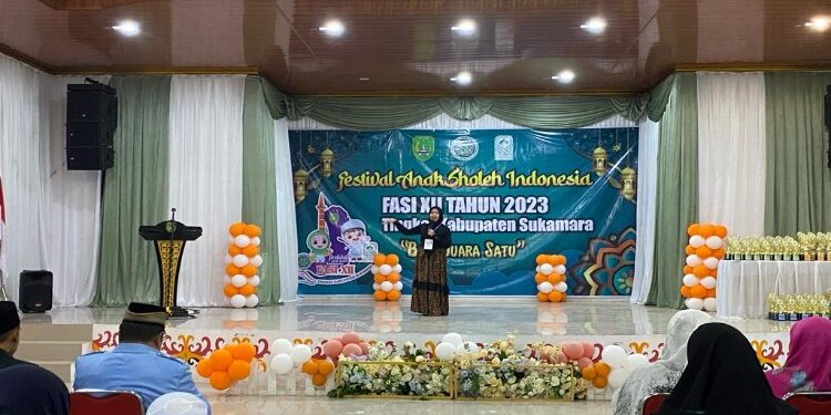 FOTO: AKH/MATAKALTENG - Kegiatan ceramah agama Islam yang dilakukan peserta lomba FASI XII tingkat Kabupaten Sukamara.