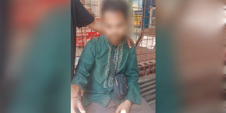 FOTO: IST/MATA KALTENG - Rama pelaku pencurian kotak amal yang berhasil diringkus polisi dan warga di sekitar bundaran KB, Kecamatan MB Ketapang, Kota Sampit. Jumat, 15 Desember 2023 siang.