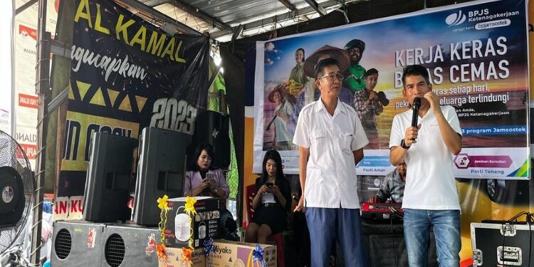 FOTO: BPJS/MATA KALTENG - Gelar aktivitas pasar bebas cemas oleh BPJS Ketenagakerjaan di Pasar Al Kamal Sampit, 16 Desember 2023.
