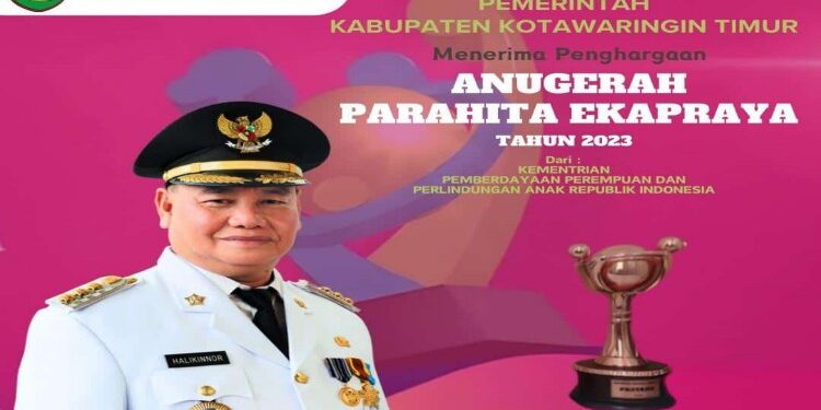 FOTO : MATAKALTENG - Ucapan untuk Bupati Kotim atas anugerah Parahita Ekapraya.