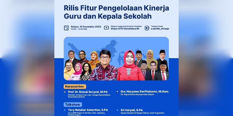 FOTO: IST/MATA KALTENG - Rilis fitur pengelolaan kinerja guru dan kepsek, 19 Desember 2023.