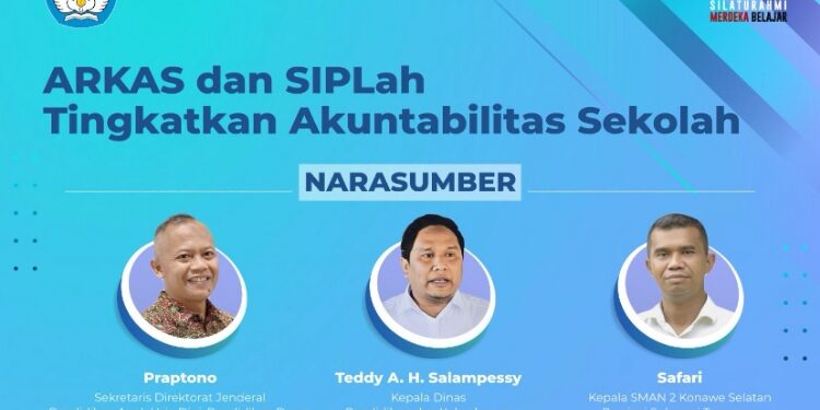 FOTO: IST/MATA KALTENG - Webinar terkait implementasi ARKAS oleh Kemendiknud Ristek.