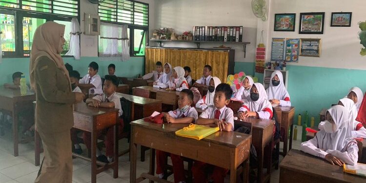 FOTO: DIAN/MATA KALTENG - Suasana pembelajaran di SDN 2 MB Hulu.