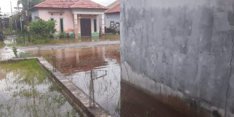 FOTO: IST/MATA KALTENG - Kondisi perumahan wengga metropolitan yang digenangi banjir, 4 Januari 2024.