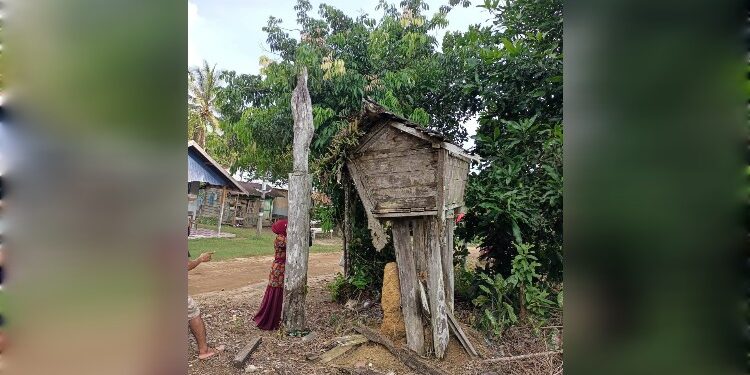 FOTO: IST/MATAKALTENG - Sandung (Alm) Gubang dan Sapundu tertua di Desa Tanah Putih yang direnovasi.