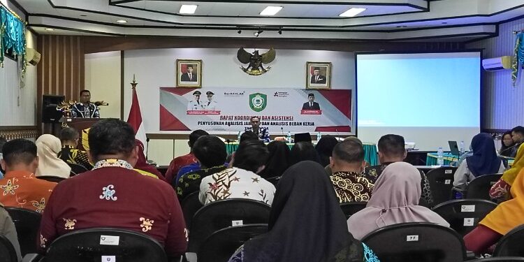 FOTO : DEVIANA/MATAKALTENG - Rapat koordinasi dan Analisis Anjab, ABK dan Evjab, Kamis 11 Januari 2024.