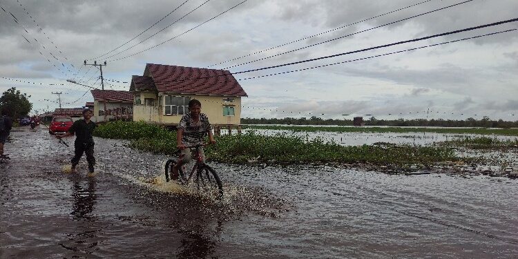 FOTO: MATAKALTENG - Wilayah Kota Palangka Raya yang terendam banjir.