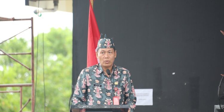 FOTO: MATAKALTENG - Sahli Gubernur Kalteng Bidang Ekonomi, Keuangan dan Pembangunan Yuas Elko saat menyampaikan sambutannya.