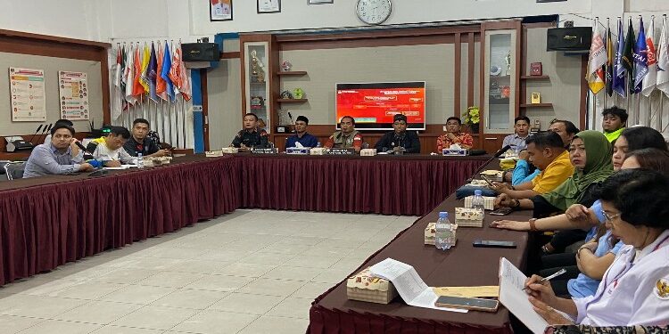 FOTO: DIAN/MATA KALTENG - Rapat koordinasi penetapan tanggal kampanye di KPU Kotim, Jumat 19 Januari 2024.