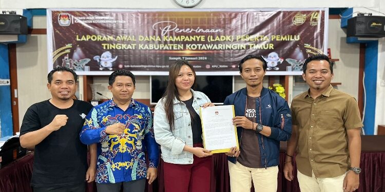 FOTO: IST/MATA KALTENG - Penyampaian laporan awal dana kampanye (LADK) peserta Pemilu tingkat Kabupaten Kotim belum lama ini.