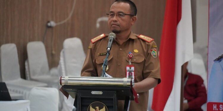 FOTO: MATAKALTENG - Asisten Adum Sri Suwanto menyampaikan sambutan Pra Rakor.