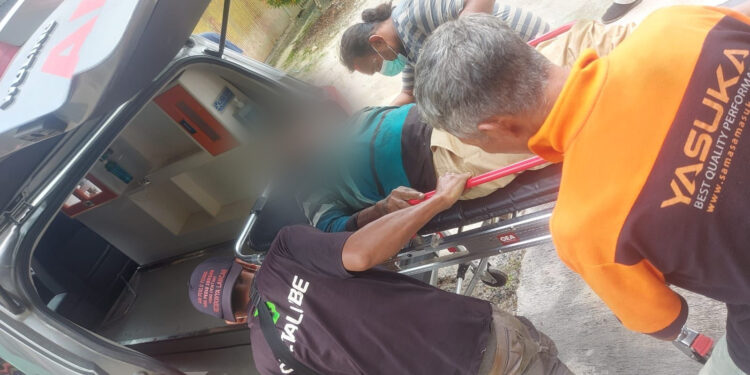 FOTO: IST/MATA KALTENG - Korban saat dievakuasi ke rumah sakit.