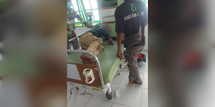 FOTO: IST/MATA KALTENG - Korban saat dievakuasi ke rumah sakit.