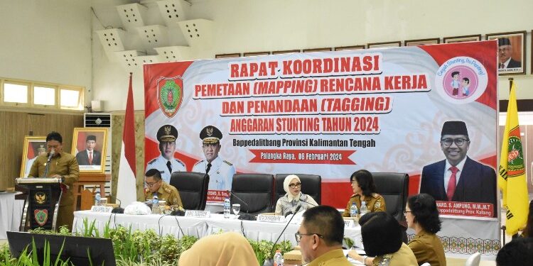 FOTO: MATAKALTENG - Kejar Penurunan Angka Stunting, Wagub Buka Rakor Mapping Rencana Kerja dan Tagging Anggaran 2024.