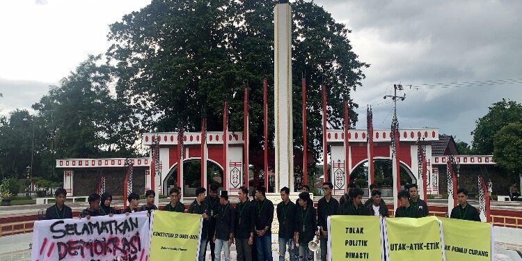 FOTO: RZL/MATAKALTENG - HMI Cabang Palangka Raya, pada saat menggelar deklarasi damai.