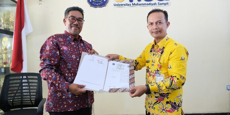 FOTO: DIAN/MATA KALTENG - MoU antara Universitas Muhammadiyah Sampit dengan Puskesmas Baamang 1, Kamis, 15 Februari 2024.