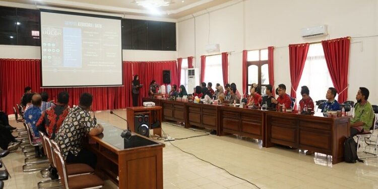 FOTO: MATAKALTENG - Pemkab Barsel saat menggelar workshop di aula Bappeda barsel.