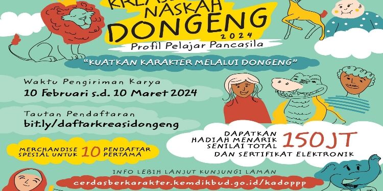 Kreasi naskah dongeng.