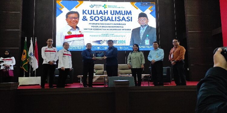 FOTO: MATAKALTENG - Kegiatan kuliah umum dan sosialisasi penempatan dan pelindungan pekerja migran Indonesia sektor kesehatan.